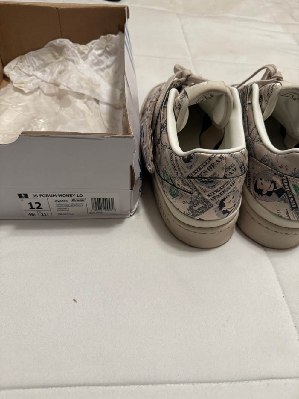 Mens Adidas Jeremy Scott Forum Money Low Sneakers- Size- 12 - Picture 5 of 5
